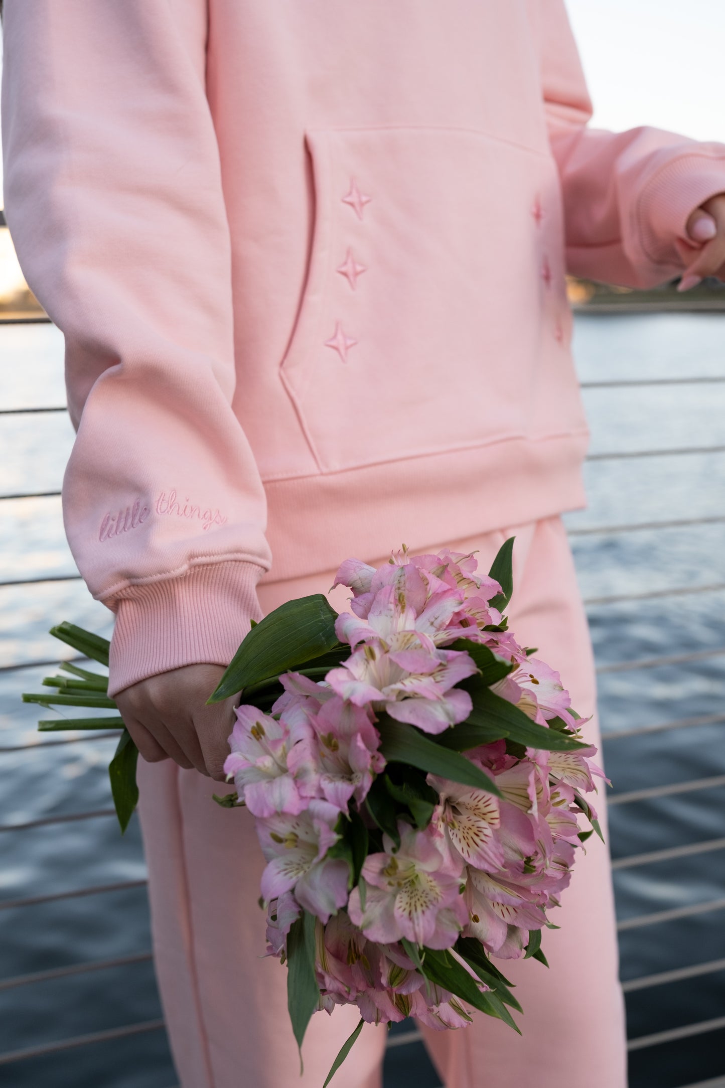 "It's the Little Things" Hoodie in Petal Pink
