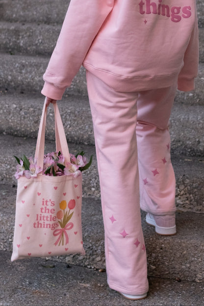 "It's the Little Things" Sweatpants in Petal Pink