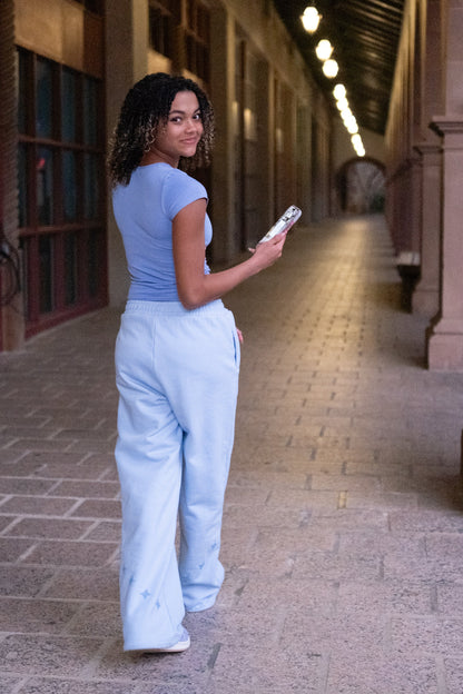 "It's the Little Things" Sweatpants in Blueberry Bliss